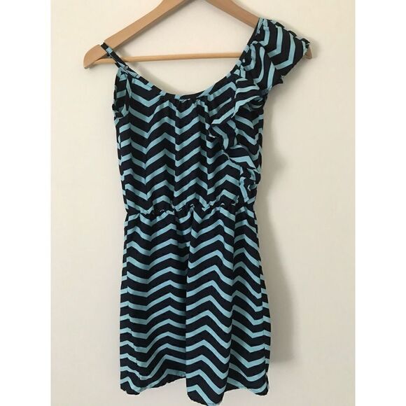 ENVY ME Womens Top Striped One Shoulder Tunic Small - Picture 3 of 3